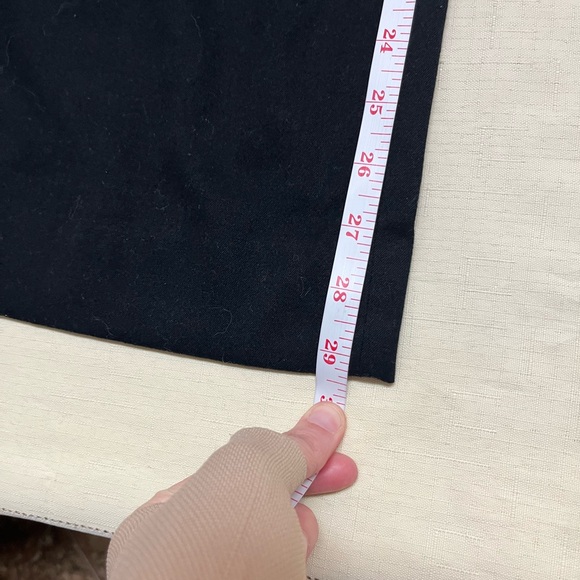 Banana Republic size 8 petite black wide leg pleated flannel pant - Picture 3 of 12